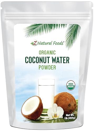 Z Natural Foods Organic Coconut Water Powder - Energy & Electrolyte Support - Perfect Pre/Post Workout - Vegan, Gluten-Free, Non-GMO, Kosher, NOT Freeze Dried Coconut Water Powder, 1 lb