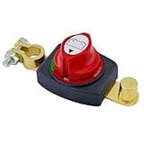 Ampper Top Post Battery Disconnect Switch, 12-48 V Battery Power Cut Master Switch Disconnect Isolator for Car, Vehicle, RV and Boat (Negative, On/Off)