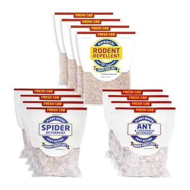 Fresh Cab EarthKind Pest Repellent Bundle - Botanical Pest Control for Use in Basements, Garages, Attics & More - Fresh Cab Rodent (Pack of 4), Spider (Pack of 4) & Ant & Cockroach (Pack of 4)