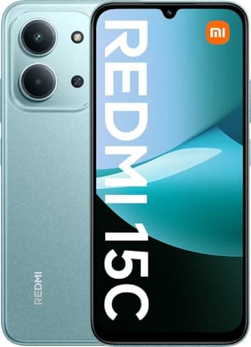 XIAOMI Redmi 15C 4G LTE (Compatible with Tmobile Tello Mint & Global) (128GB + 4GB) Unlocked Dual SIM 6.9" 50MP Model 25078RA3EL (Mint Green)