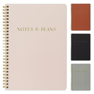 Beautiful Daily Planner And Notebook With Hourly Schedule - Aesthetic Spiral To do List Notepad to Easily Organize Your Tasks And Appointments - Stylish Book And School Or Office Supplies For Women