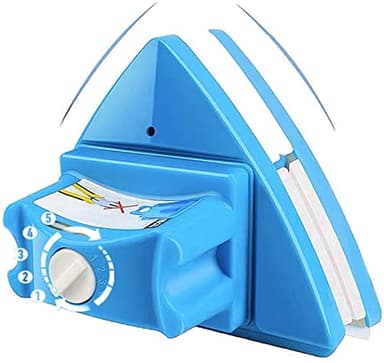 KOKITEA Double-Sided Window Cleaner Glass Wiper Magnetic Cleaning Tools, 5-Gears Adjustable Magnetic Glider Washing Brush Tools, for High-Rise Double Thick Glazed Windows Thickness 0.3"-1" (Blue)