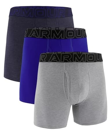Under Armour Performance Tech Mesh Boxerjock 6in 3 Pack, Midnight Navy - Core 3 Pack, LG