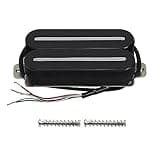 FLEOR High Output Bridge Pickup Hot Dual Rail Humbucker Pickups Ceramic Electric Guitar Pickup Humbucker, Black