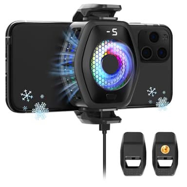 Jremreo 2-in-1 Magnetic & Clip-On Phone Cooler – Semiconductor-Powered Gaming Cell Phone Cooling Fan Radiator for iPhone/Android/iPad/Tablet – Gaming, Video Calls, Live Broadcasting, and Vlog Use