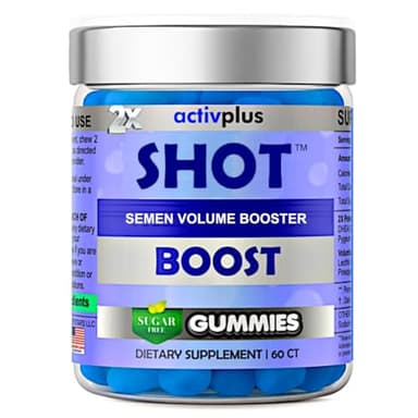 ACTIV PLUS Semen Volume Booster Maximizer 2X Load - Male Fertility - Pineapple & Blueberry Sugar Free 60 Gummies