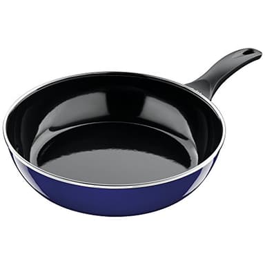 Silit Frying Pan Uncoated Ø 28cm Blue Emma Made in Germany Pouring Rim Plastic Handle with Flame Protection Silargan® Functional Ceramic Suitable for Induction Hobs Dishwasher-Safe