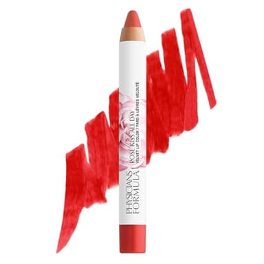 Physicians Formula Rosé Kiss All Day Velvet Lipstick Lip Color Makeup, Red Hot Lips | Dermatologist Tested, Clinicially Tested