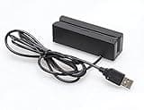 Posunitech Mini Msr100 Swipe Magnetic Credit Card Reader 3 Tracks Hi/Lo Data Collector, USB Msr Stripe Card Reader for Point of Sale (POS), Access Control, ID Verify