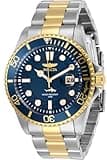 Invicta Mens Pro Diver Quartz Watch, Two Tone, 30021