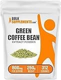 BulkSupplements.com Green Coffee Bean Extract Powder - Green Coffee Bean Supplements, Green Coffee Bean Powder - Energy Support, Gluten Free, 800mg per Serving, 250g (8.8 oz) (Pack of 1)