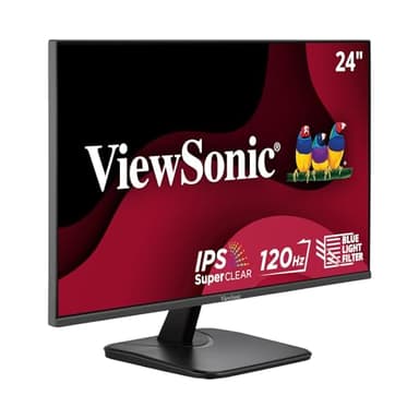 ViewSonic VA2456A-MHD 24 Inch IPS 1080p Monitor with 120Hz, Eye Care, HDMI, DisplayPort, and VGA Inputs for Home and Office