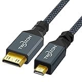 Twozoh Micro HDMI to Mini HDMI Cable, Mini HDMI Male to Micro HDMI Male Cable, Micro HDMI Type D Male to Mini HDMI Type C Male Cable Support 3D/4K 1080p 3Ft