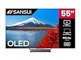 SANSUI 55 Inch OLED 4K UHD Google TV,120Hz 0.1ms MEMC,Dolby Atmos& Vision,500nitsHLG,Voice Control,Google Home Compatibility,20w Speakers,Dual Band WiFi Bluetooth,AI Karaoke(S55VOUG)
