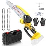 Cordless Mini Chainsaw for Dewalt 20V MAX Battery Powered (NO Battery), Electric Cordless Hand Chainsaw 8 Inch with Auto Oiler, Portable Small Rechargeable Pruning Chain Saw for Wood Cut Tree