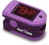 Zacurate Pro Series 500DL Fingertip Pulse Oximeter Blood Oxygen Saturation Monitor with Silicone Cover, Batteries and Lanyard