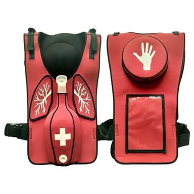 Kadxyan Anti Choking Obstruction Trainer Vest, Wearable CPR First Aid Training Model, Adjustable Shoulder Straps and Waist Belt,for Nurse & Student First Aid Teaching Accessories