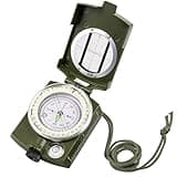 Aosdc Compass Hiking Compass - Navigation, Pocket, Waterproof, Shockproof, Military - Hiking, Climbing, Biking, Exploring, Geology, Outdoor Activities