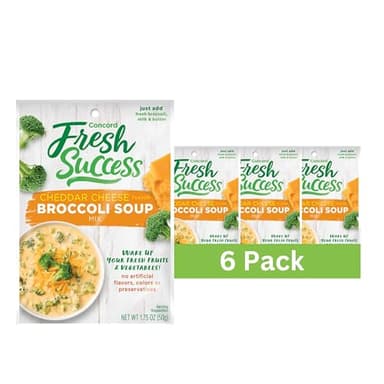 Concord Foods Broccoli and Cheddar Cheese Soup Mix: Homemade Hearty Soup in Minutes - Family-Favorite Comfort Food! 1.75 OZ pouch (Pack of 6)