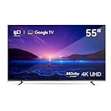FPD 55-inch Smart TV Google TV 4K UHD with Google Play and Google Cast Built-in, HDR 10, Dolby Vision Dolby Atmos, MEMC, Voice Remote, Stream Live TV(Canvas-Series, CG55-C1, 2024 Model)