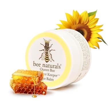 Bee Naturals Queen Bee Best Eye Balm Peeper Keeper - Natural Eye Balm with Vitamin E & 10 Oils - Reduces Crow's Feet, Wrinkles & Fine Lines - Moisturizing Skincare
