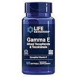 Life Extension Gamma E Mixed Tocopherols & Tocotrienols – Complete Vitamin E Spectrum, Antioxidant Protection – Non-GMO, Gluten-Free – 60 Softgels