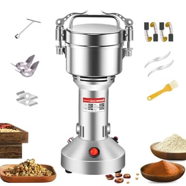 MELVTATA 150g Grain Grinder 1500W Electric Spice Grinder High-Speed Stainless Steel Flour Mill Suitable for Coffee/Corn/Pepper/Herbs/Wheat/Rice