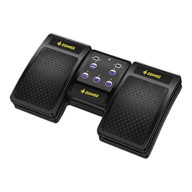Donner Wireless Bluetooth Page Turner Pedal for iPad Tablets Phone Foot Pedal Rechargeable,Black