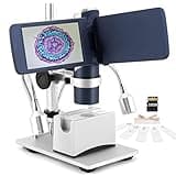 Andonstar AD203S HDMI Digital Microscope for Error Coins with Metal Stand, Handheld Portable USB Microscope Kit for Kids&Adults, 4" LCD Screen, Photo/Video Capture, Windows/Mac PC Compatible(Navy)