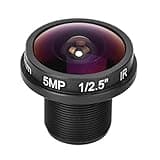1.88mm Mini Fisheye Camera Lens, 5MP HD 180° Wide Angle M12x0.5 Thread CCTV Camera Lens for 1/3inch and 1/4inch CCD Chipsets/with an Aperture of F2.0