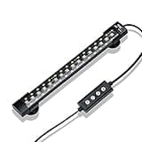 hygger 24/7 Mode Submersible Aquarium LED Light, Full Spectrum Hidden Fish Tank Light with 3 Rows Beads 7 Colors Auto On Off Sunrise-Daylight-Moonlight, Adjustable Timer Brightness 8W