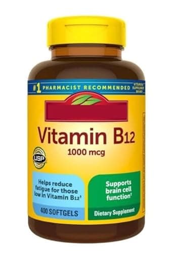 Nature Vitamin B12 1000 mcg – Energy and Metabolism Dietary Supplement, 400 Softgels (Pack of 1)