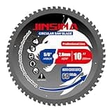 JINSINA 10" Miter Table Saw Blade, TCT Metal Cutting Saw Blades with 60T & 5/8" Arbor, Professional for Iron Steel Aluminum Stainless Steel Ferrous Metals