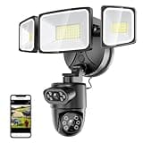 Onforu Dual Lens Security Camera Floodlight Outdoor, 4MP Smart Flood Light Surveillance Camera Wired, 360°View Auto Tracking, 5500LM Motion Detection Flood Lighting Dual Cam, Night Vision, 2-Way Audio