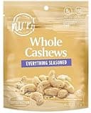 Everything Seasoned Bagel Cashews - Nice, Whole Nut Trail Mix 8 oz Bag Keto Friendly Low Carb Snack Snacking Break Food