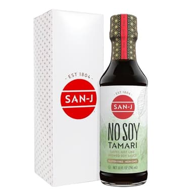 San-J - No Soy Tamari - Specially Brewed Soy Sauce Alternative - 10 oz. Bottle