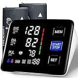 Blood Pressure Monitor, 9-17'' & 13-21'' Extra Large Blood Pressure Cuff Upper Arm, LED Color Backlit Screen Automatic Digital Blood Pressure Machine with USB Cable and 4 AAA Batteries