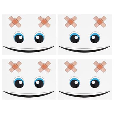 SING F LTD 4pcs Robot Vacuum Cleaner Decorative Sticker, Sticker Face Eyes for Robot Mower Vacuum Robot, Compatible with Thermomix Vacuum Cleaner Robot Wheelie Bins