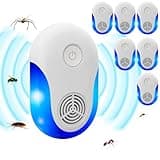 2025 Upgraded Ultrasonic Repeller 6 Pack, Indoor Ultrasonic and Repellent for Pest Insect, Roach, Rodent, Mouse, Bugs, Ant, Mosquito, Mice, Spider, Electronic Plug in Pest Control