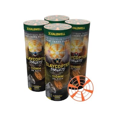 Caldwell ClayCopter Target Discs 110mm 200 Pack Tube, Biodegradable, Hi-Viz Orange, Lightweight Clay Target, Compatible with ClayCopter Handheld Target Launcher