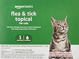 Amazon Basics Flea and Tick Topical Treatment for Cats (over 1.5 pounds), 3 Count (Previously Solimo)