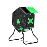 SQUEEZE master Light Weight Tumbling Compost Bin-Single Chamber Compost Tumbler 18.5 Gallon/70L