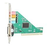 Qiilu Desktop and Peripherals Pci Sound Card Channel 4.1 for Computer Desktop Internalo Karte Stereo Surround Cmi8738 Computer Components