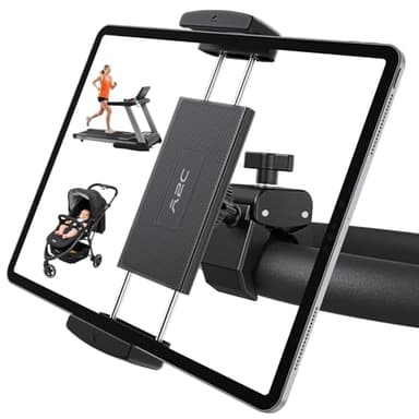 A2C Universal Tablet Mount for Peloton Bike - Adjustable Clamp Handlebar iPad Holder Fit Treadmill, Exercise Bike, Spin Bike, Stroller (0.5-1.65" Tube), Compatible for 4.7-13" Phones & Tablets
