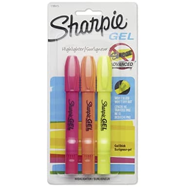 Sharpie Accent Gel Highlighters, Colored, 3 Assorted Highlighters (1780475)