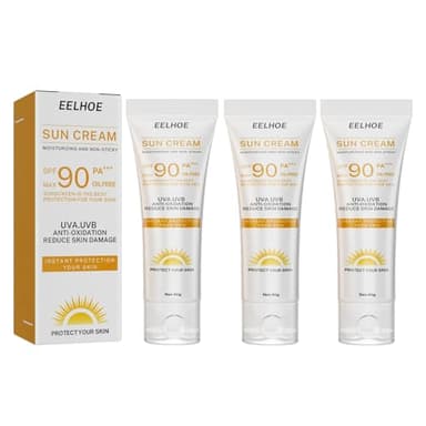 AMALIA Sun Cream, SPF 90 PA+++, UVA/UVB Protection, Sunscreen For Body & Face, Broad Spectrum SPF + Antioxidants, Oil Free, For Sun Sensitive Skin (3)