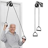 Shoulder Pulley for Physical Therapy with Fixed Metal Bracket, Shoulder Pulley Over The Door Physical Therapy System, Over Door Exercise Pulley for Injury Rehab Recovery Stretching