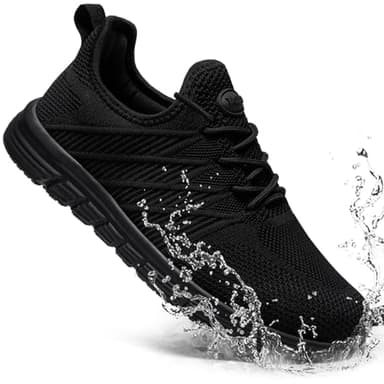 Taquco Non Slip Work Shoes for Women Slip On Sneakers Water Resistant Shoe Slip Resistant Food Service Waterproof Zapatos Antideslizantes para Mujer (Black,10)