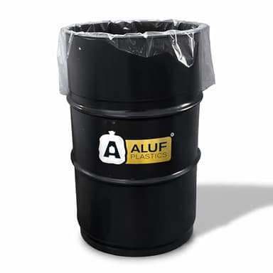 Ultrasac 55 Gallon Clear Plastic Drum Liners 4 MIL - 38" x 63" - For Contractor, Industrial, Construction, & Municipal (Pack of 200)