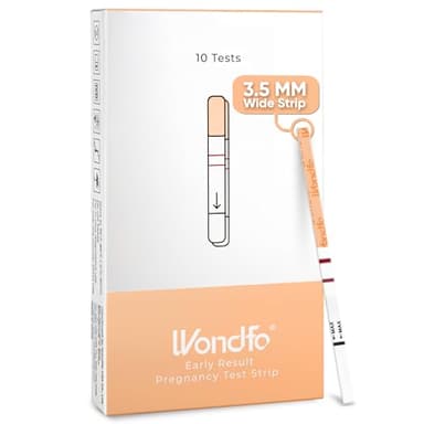 Wondfo 3.5mm Early Result Pregnancy Test Strips - Get Results 6 Days Sooner Than Missed Period-Sensitive and high-Accuracy HCG Testing Kit at 10 MIU/ml Cut-Off -[10 Packs]